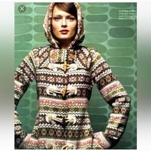 Anthropologie Hooded Sweater Coat